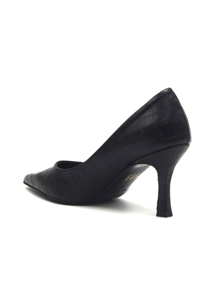 DIPARISI Lederpumps in Kroko-Optik mit 7 cm Absatz